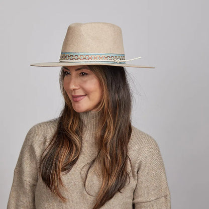 Maldives Moon | Womens Wide Brim Felt Fedora Hat