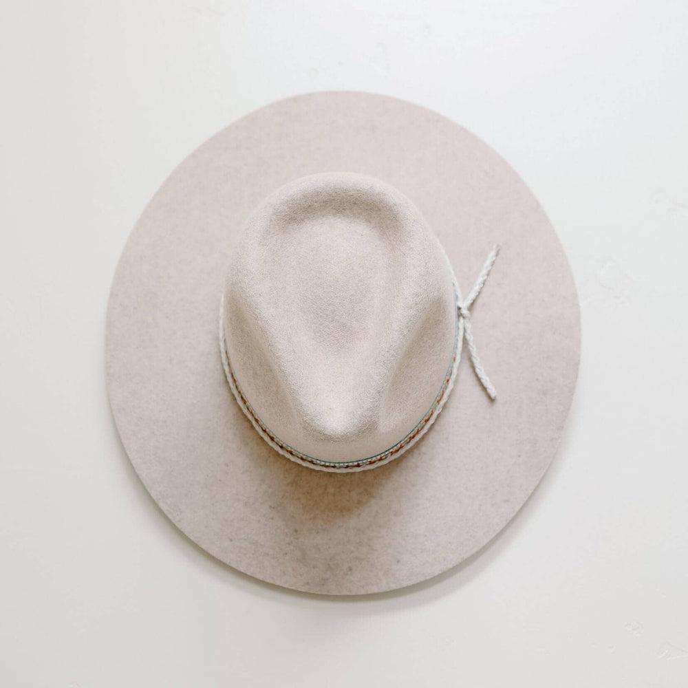 Maldives Moon Oatmeal Wide Brim Felt Fedora by American Hat Makers