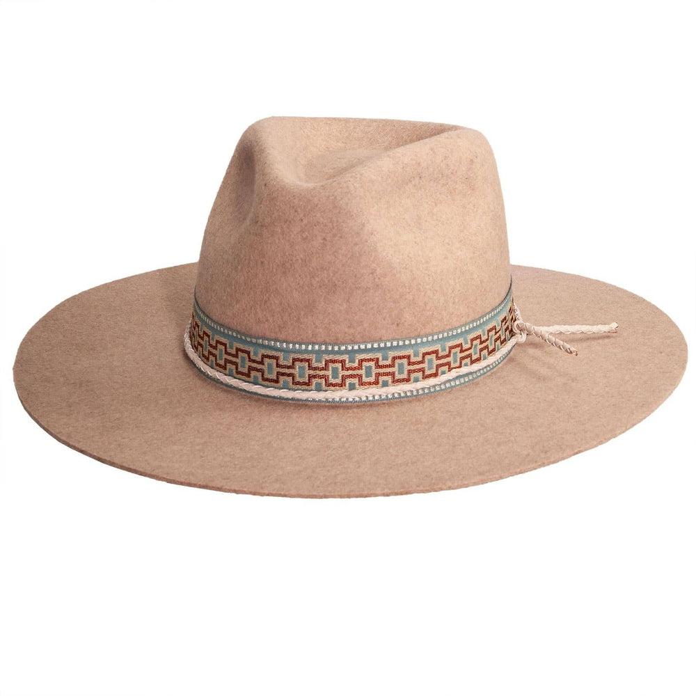 Maldives Moon Oatmeal Wide Brim Felt Fedora by American Hat Makers