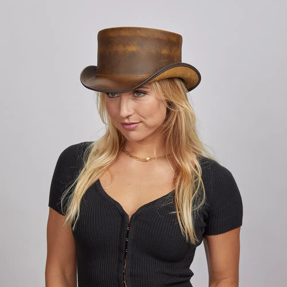 Marlow | Womens Leather Top Hat