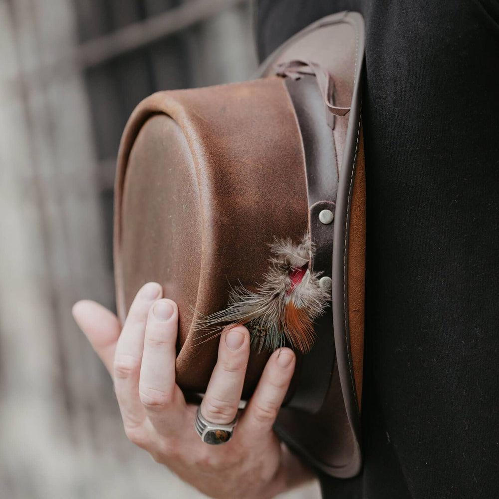 Marlow Brown Finished Top Hat with LT Band by American Hat Makers