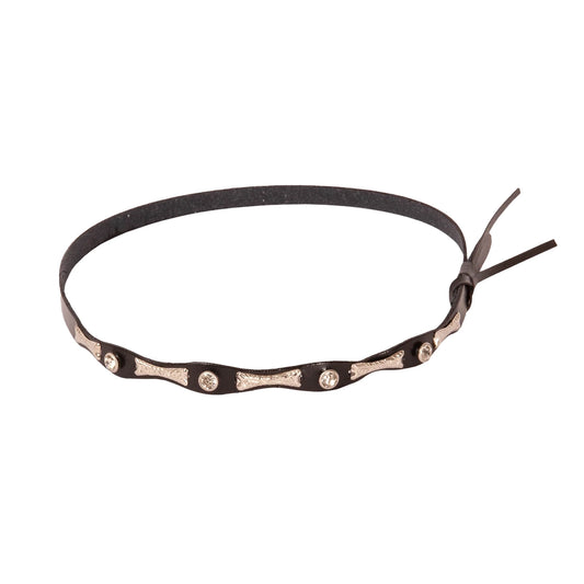 Memphis | Black Leather Hat Band with Southwestern Print