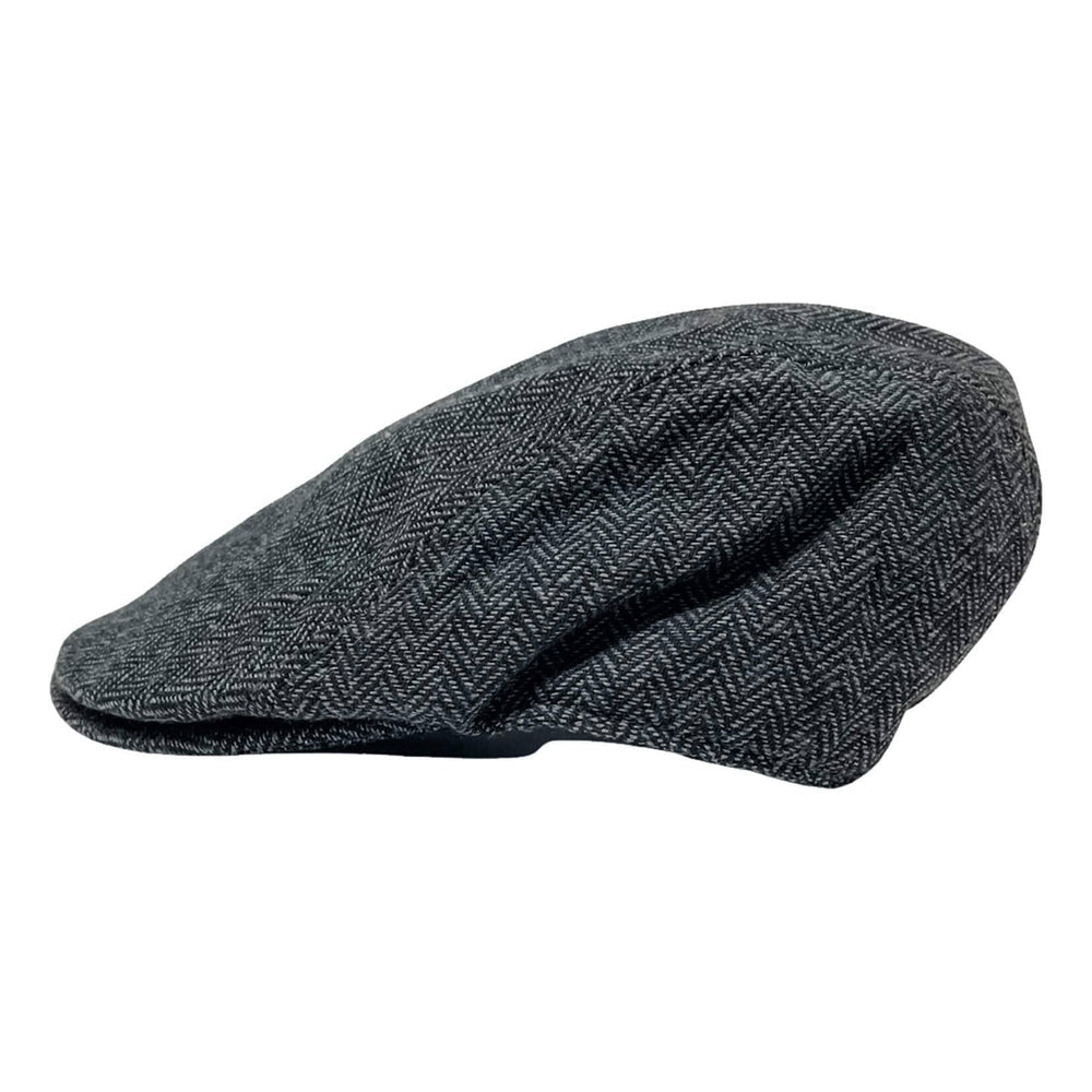 Mikey Charcoal Plaid Flat Cap Newsboy by American Hat Makers