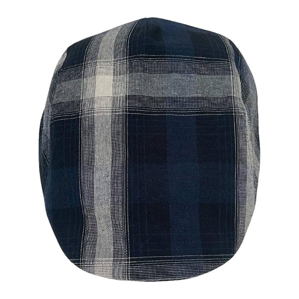 Mikey Navy Plaid Flat Cap Newsboy by American Hat Makers