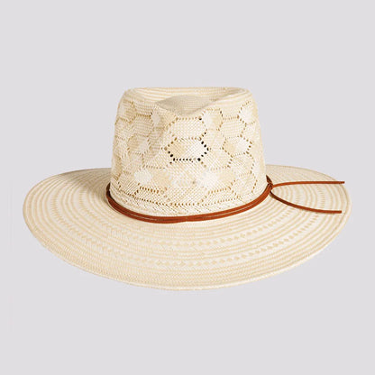 Mira | Mens Ivory Glazed Two Tone Toyo Straw Outback Hat