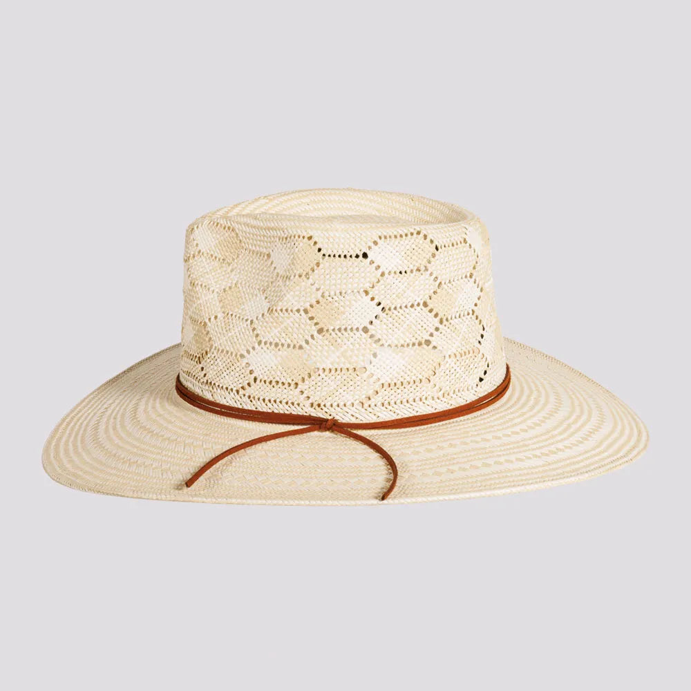 Mira | Mens Ivory Glazed Two Tone Toyo Straw Outback Hat