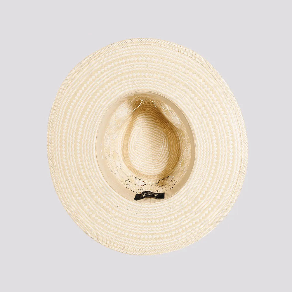 Mira | Mens Ivory Glazed Two Tone Toyo Straw Outback Hat