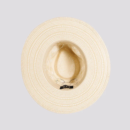 Mira | Mens Ivory Glazed Two Tone Toyo Straw Outback Hat