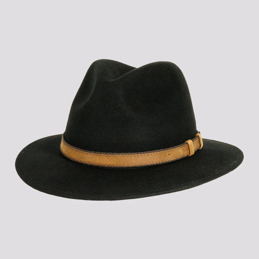 Moab Womens Black Outback Felt Front Side View