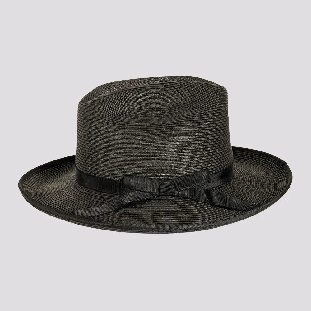 Monroe | Mens Fine Paper Braid Open Road Fedora Hat