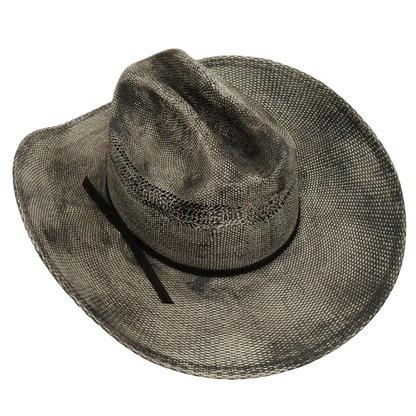 moonwalk mens grey straw cowboy top view