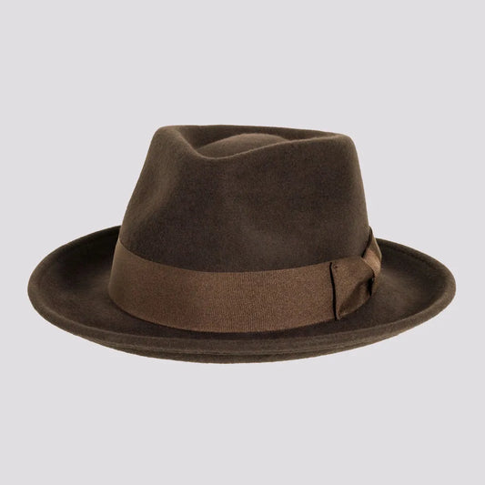 Newark | Womens Crushable Wool Felt Teardrop Fedora Hat