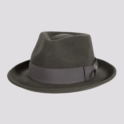 Newark | Mens Crushable Wool Felt Teardrop Fedora Hat