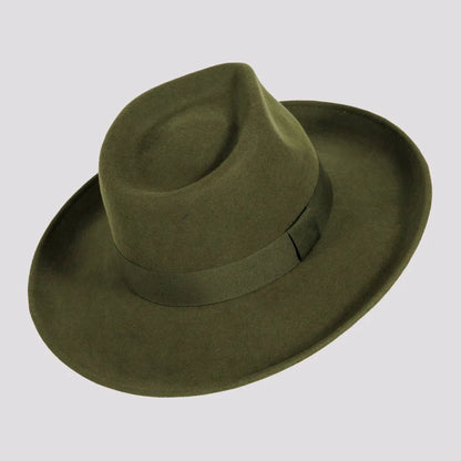 Oakley | Womens Crushable Wool Felt Teardrop Fedora Hat with Curled Brim