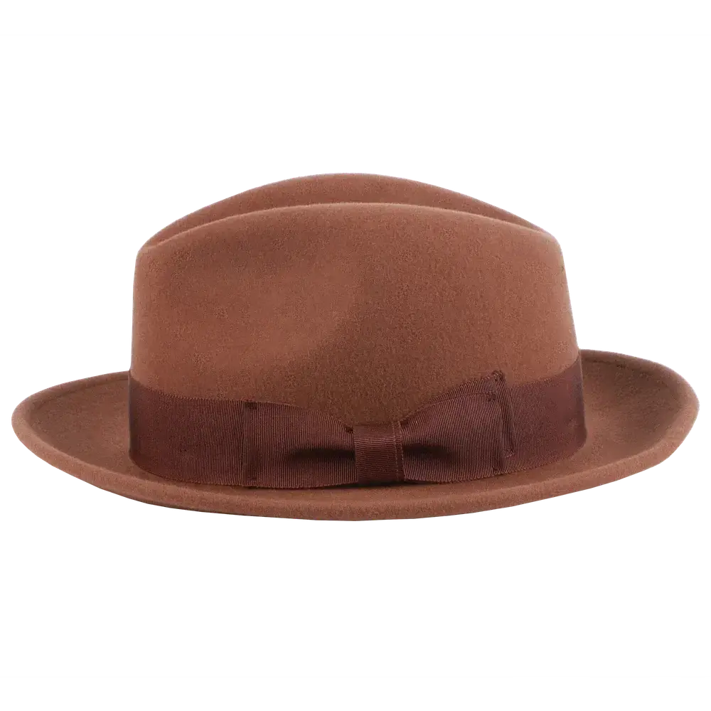 Pablo Brown Felt Fedora Side View