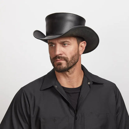 Pale Rider | Mens Leather Top Hat