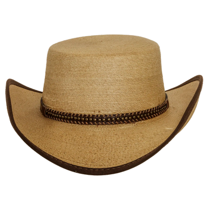 Palma Mens Natural Straw Cowboy Front View