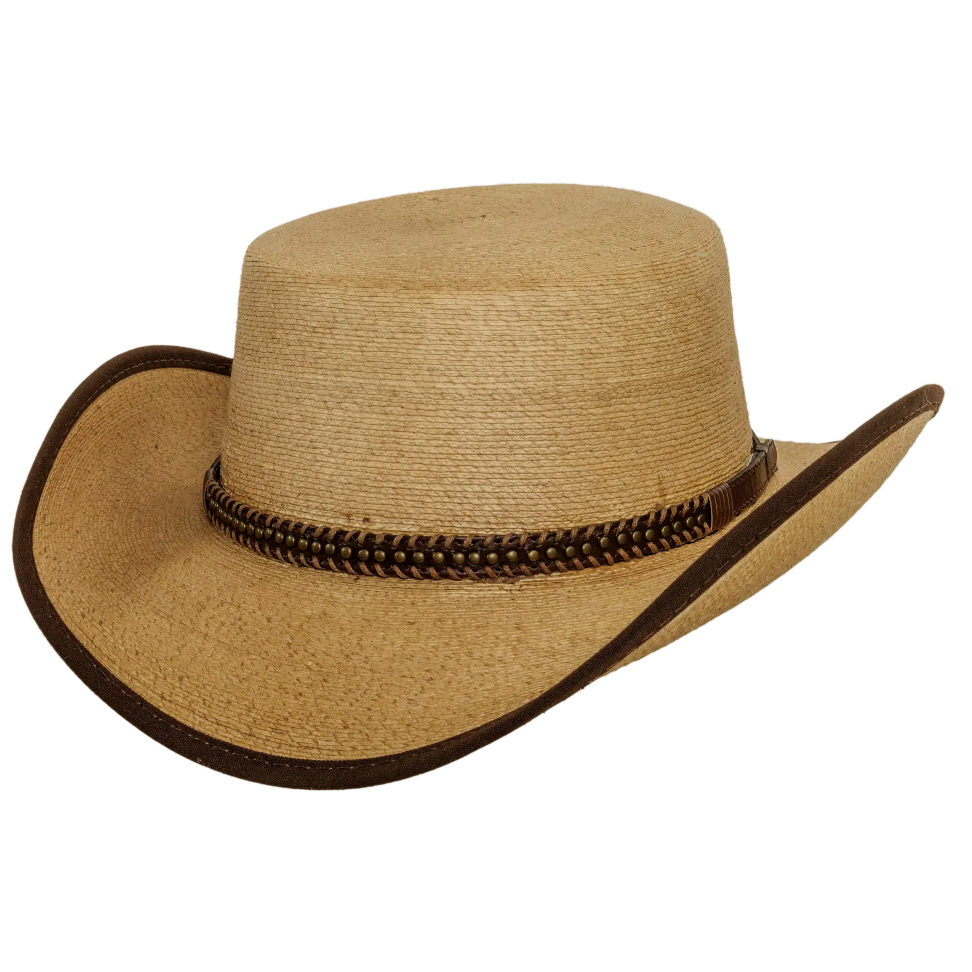 Palma Mens Natural Straw Cowboy Angled View