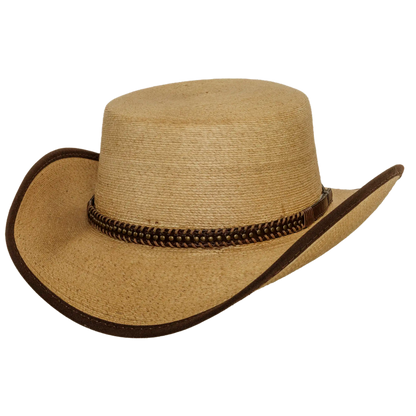 Palma Mens Natural Straw Cowboy Angled View