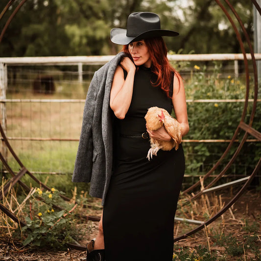 Pioneer | Womens Canvas Cotton Western Cowgirl Hat