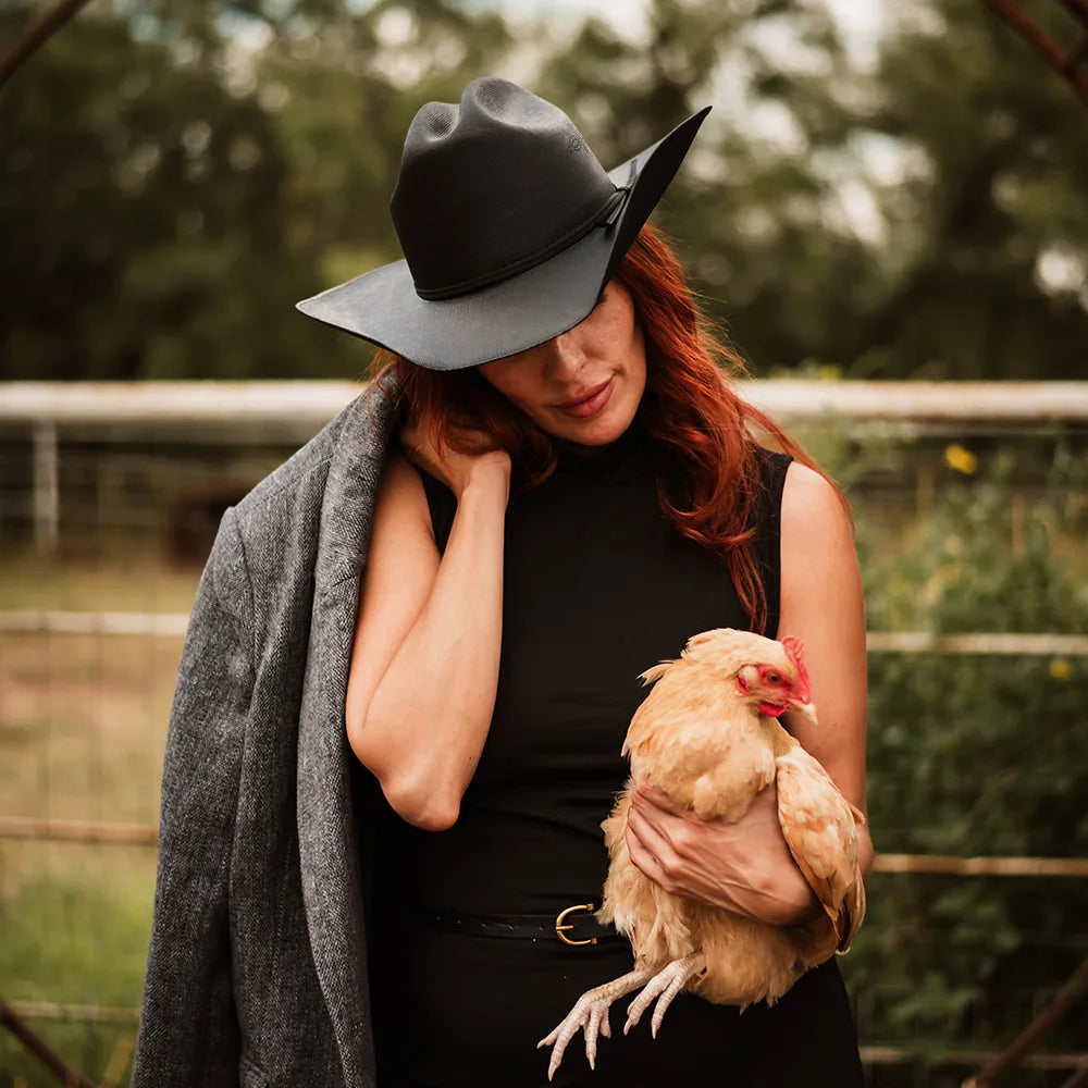 Pioneer | Womens Canvas Cotton Western Cowgirl Hat