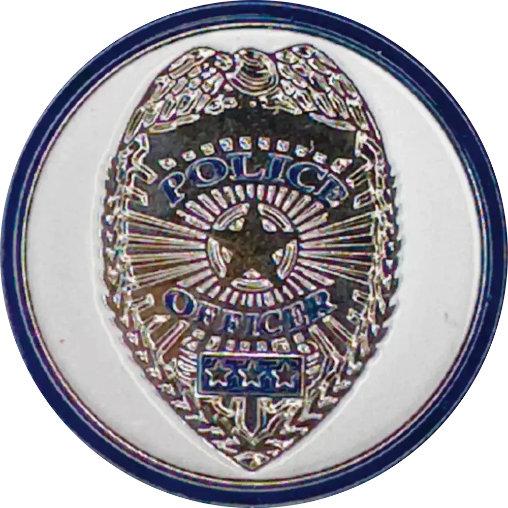 police dept magnetic hat pin