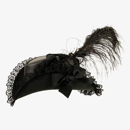 Posh | Womens Genuine Leather and Lace Steampunk Top Hat