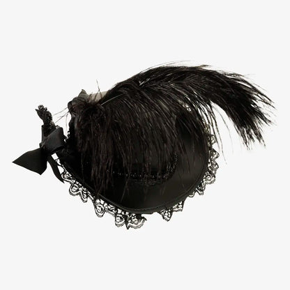 Posh | Womens Genuine Leather and Lace Steampunk Top Hat