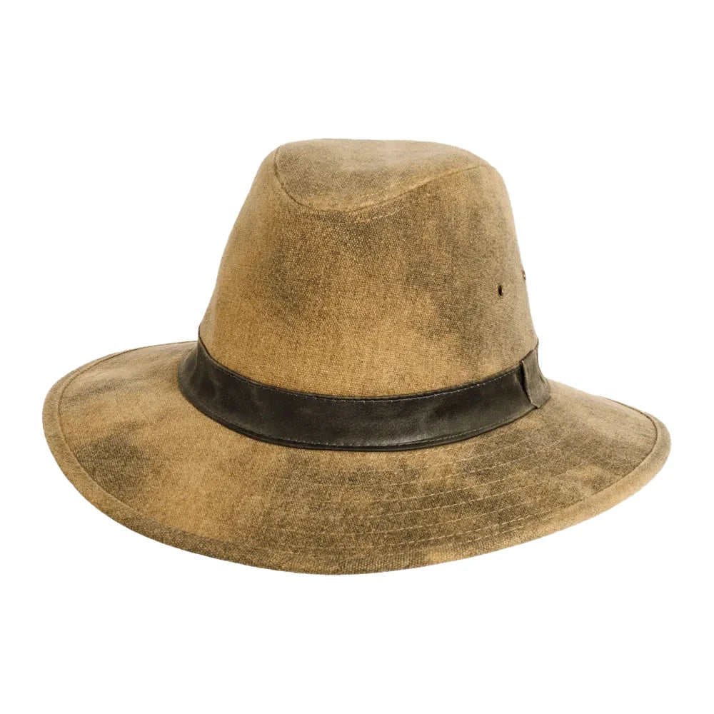 Shasta | Mens Tan Cotton Safari Outback Hat Pre-Pack