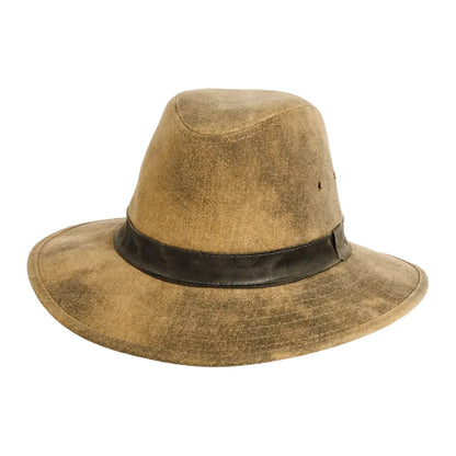 Shasta | Mens Tan Cotton Safari Outback Hat Pre-Pack
