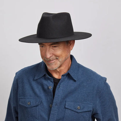 Rancher | Mens Wide Brim Felt Fedora Hat