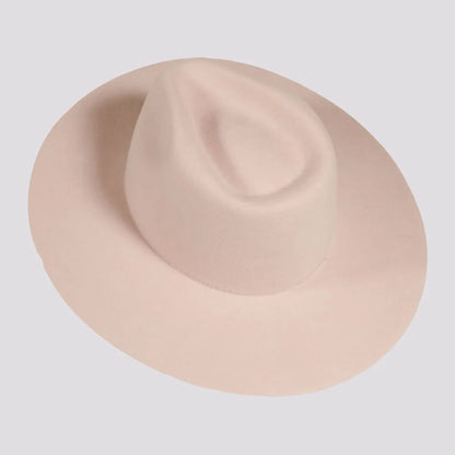 Rancher Blush Fedora Felt Hat American Hat Makers Top View