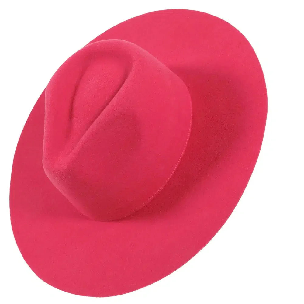 rancher pink fedora felt angled right view