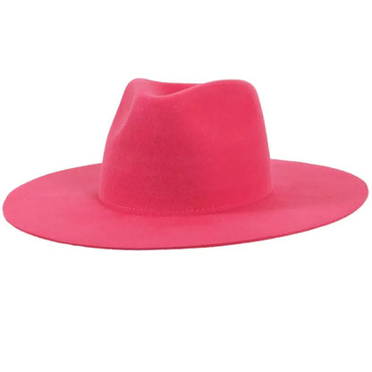 rancher pink fedora felt angled view