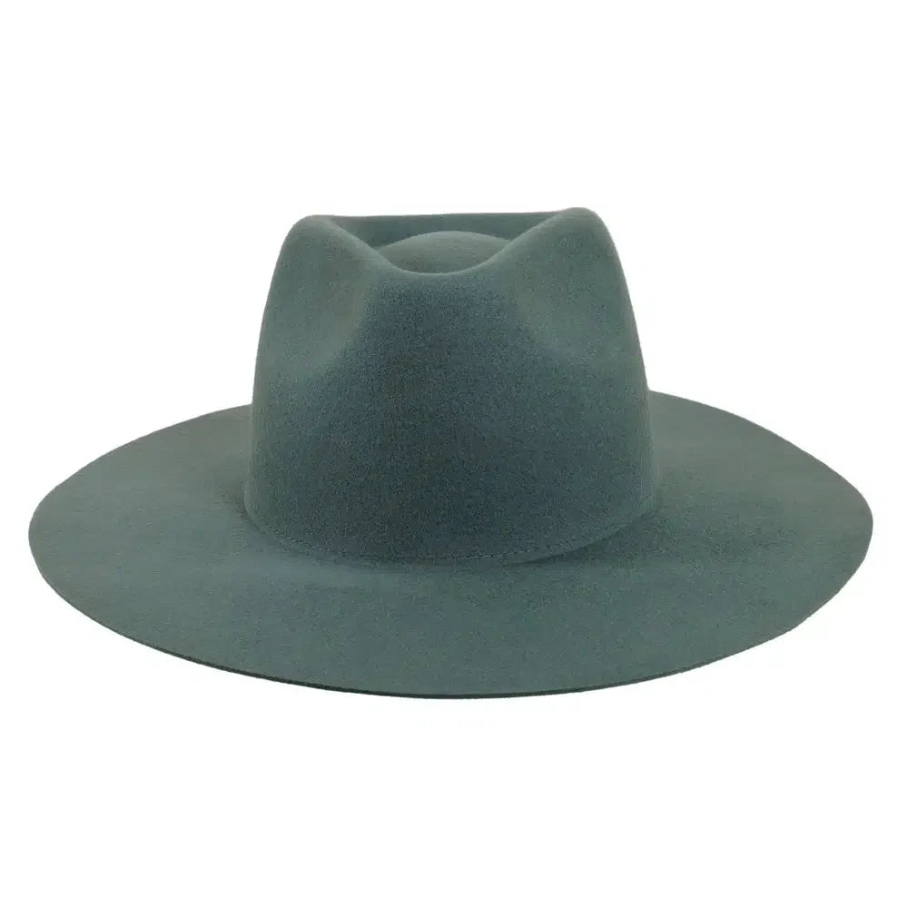 rancher green fedora felt front view