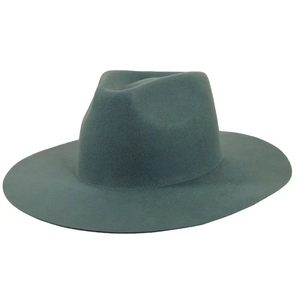 rancher green fedora felt angled view