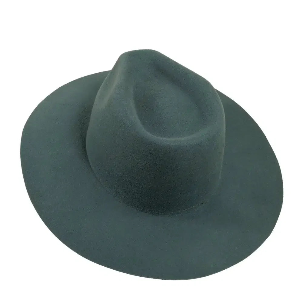 rancher green fedora felt back view