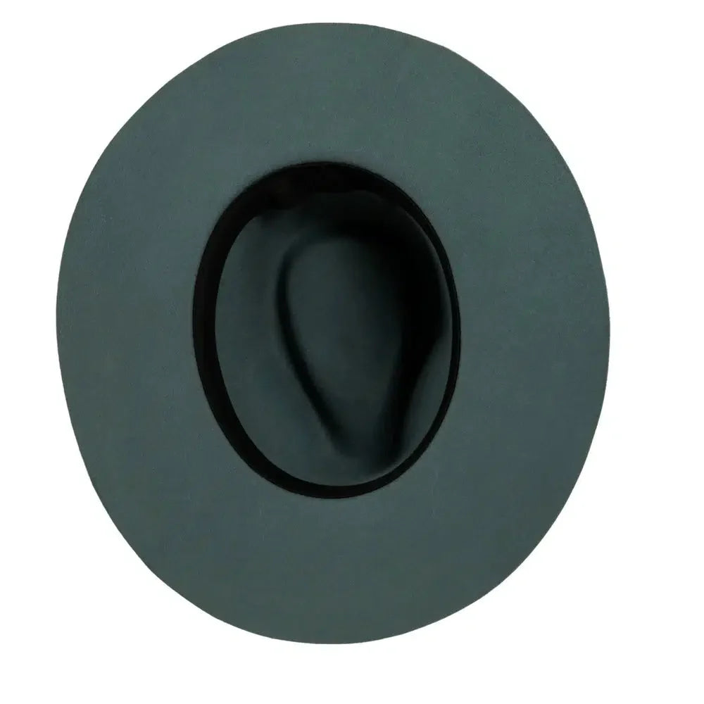 rancher green fedora bottom view