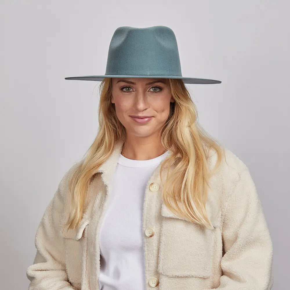 Rancher | Womens Wide Brim Felt Fedora Hat