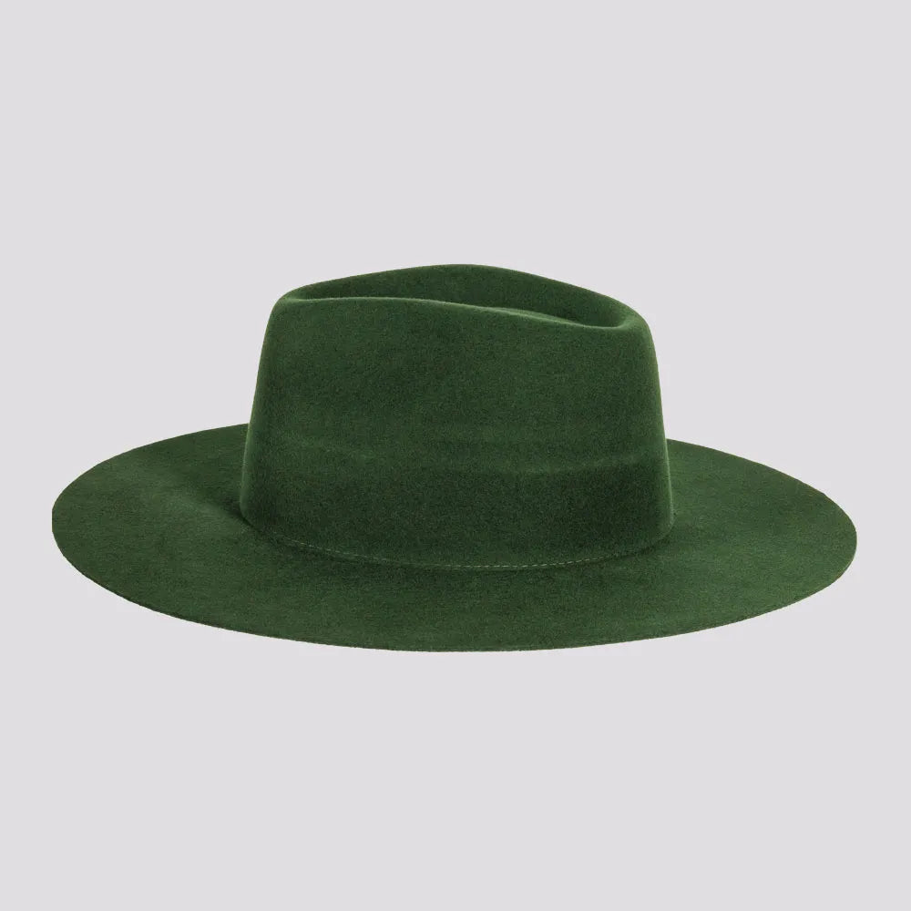 Rancher Olive Fedora Felt Hat American Hat Makers Side View