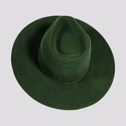 Rancher Olive Fedora Felt Hat American Hat Makers Top View