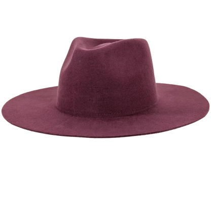 rancher plum fedora hat angled view