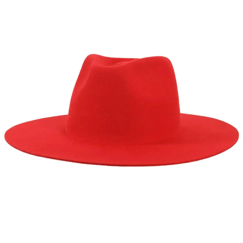 womens rancher red fedora hat angled view