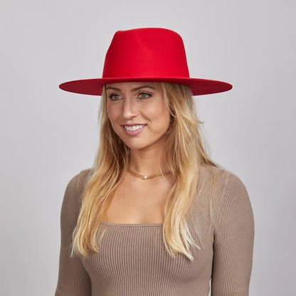 Rancher | Womens Wide Brim Felt Fedora Hat