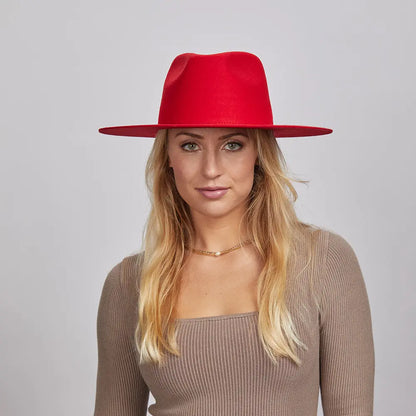 Rancher | Womens Wide Brim Felt Fedora Hat
