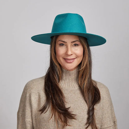 Rancher | Womens Wide Brim Felt Fedora Hat