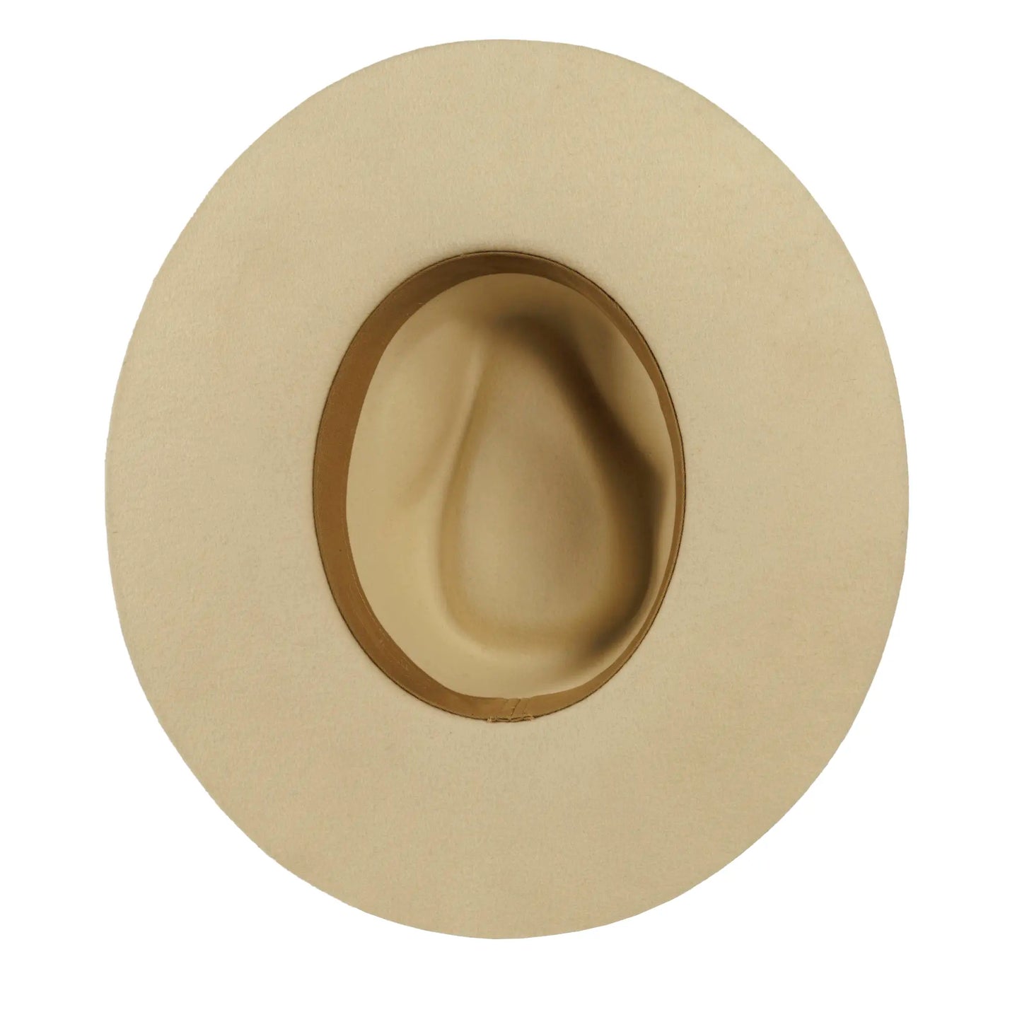 Rancher White Fedora Felt Hat American Hat Makers Bottom View