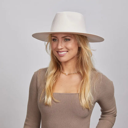 Rancher | Womens Wide Brim Felt Fedora Hat