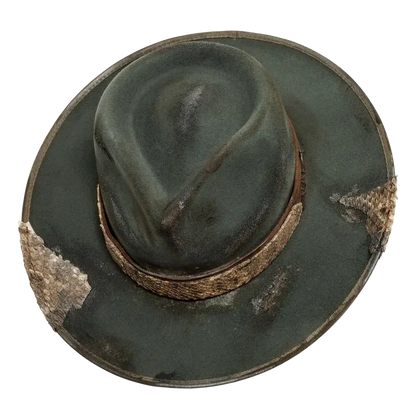 rattler grey fedora hat top view