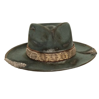 rattler grey fedora hat front view